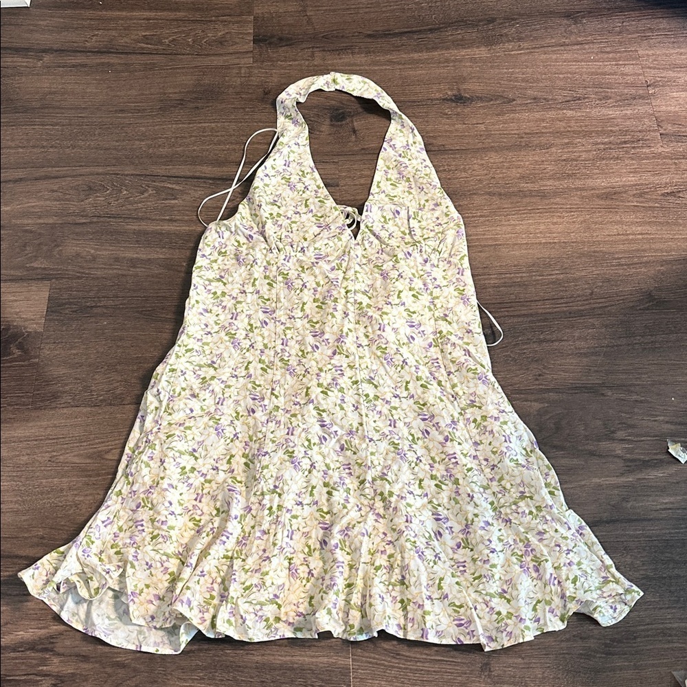NWT! Anthropologie Maeve Sleeveless Halter Mini Dress - Size XL 🐸 - Picture 6 of 8